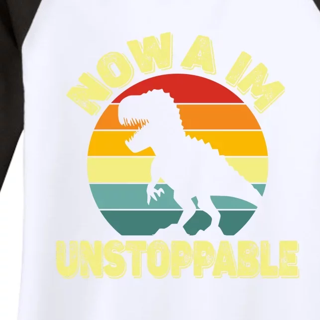 Now Iam Unstoppable Women's Tri-Blend 3/4-Sleeve Raglan Shirt