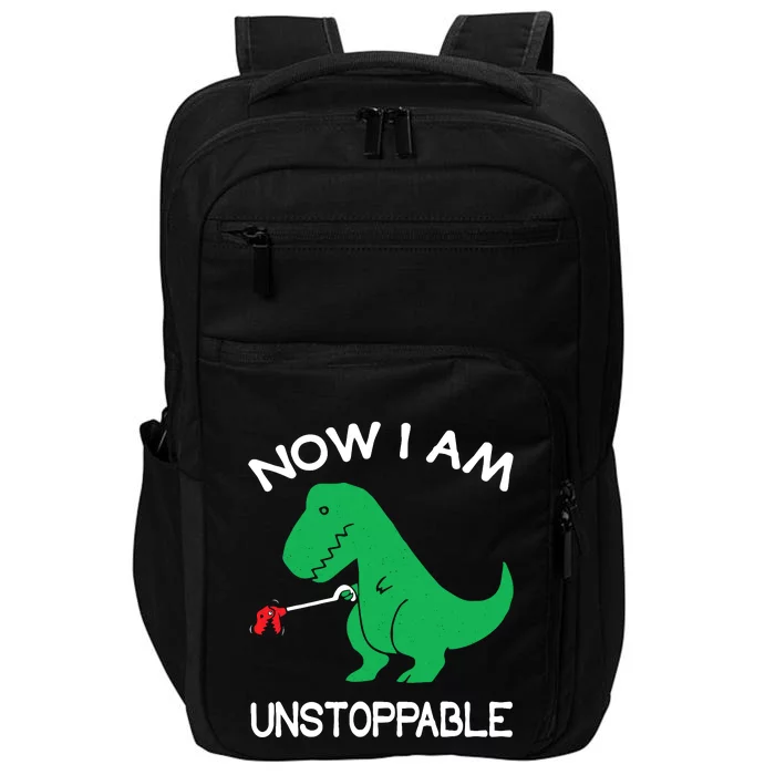 Now IM Unstoppable Funny Trex Dinosaur Impact Tech Backpack