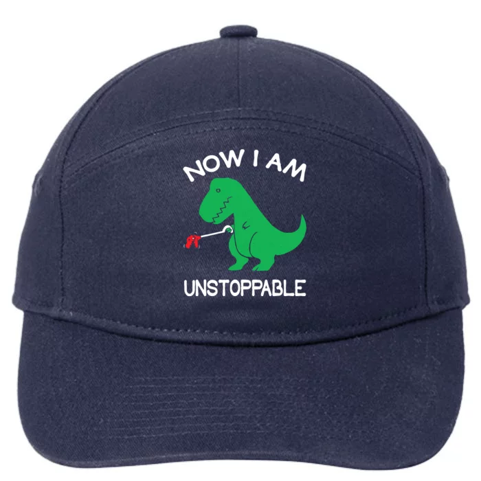 Now IM Unstoppable Funny Trex Dinosaur 7-Panel Snapback Hat