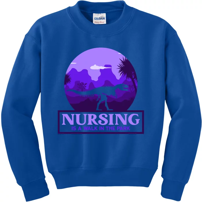 Nursing Is Walking Park Nurse School Nurse Day Gift Kids Sweatshirt