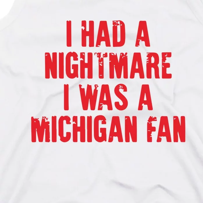 Nightmare I Was A Michigan Football Team Tank Top