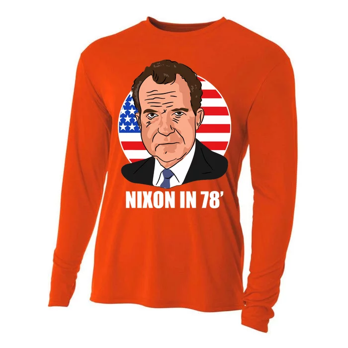 Nixon In 78' President USA Flag Cooling Performance Long Sleeve Crew