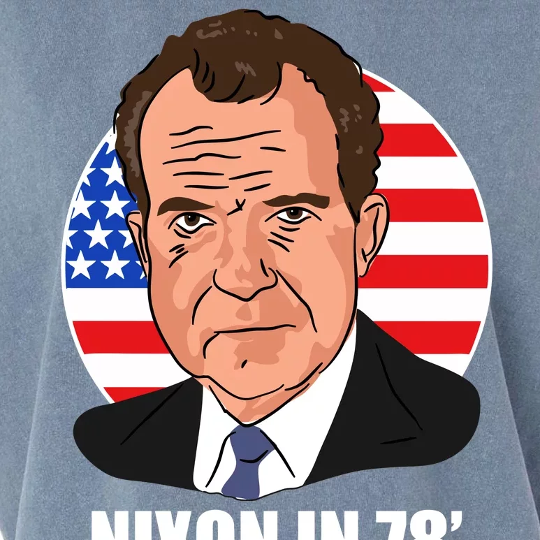 Nixon In 78' President USA Flag Garment-Dyed Women's Muscle Tee