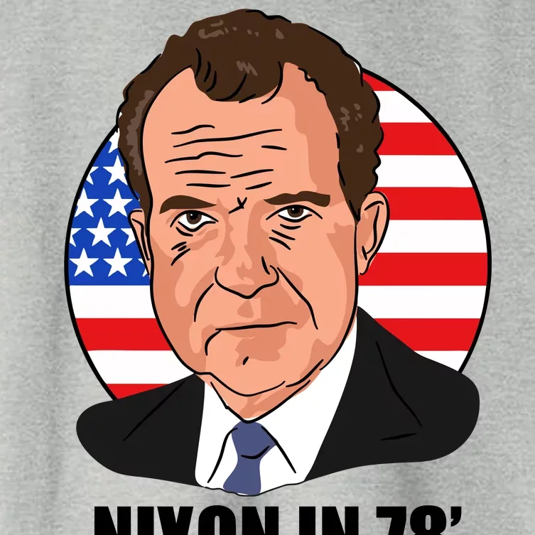 Nixon In 78' President USA Flag Women's Crop Top Tee