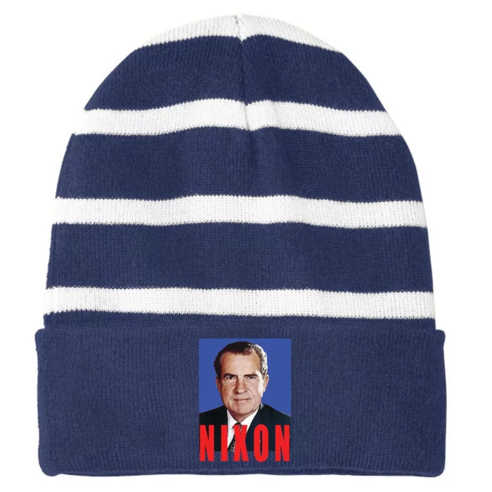 Nixon Poster Striped Beanie with Solid Band