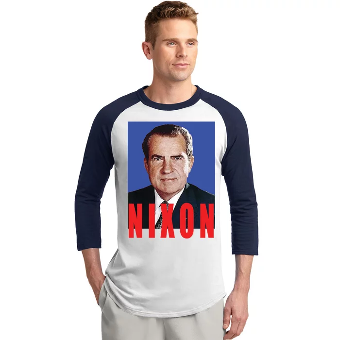 Nixon Poster Baseball Sleeve Shirt