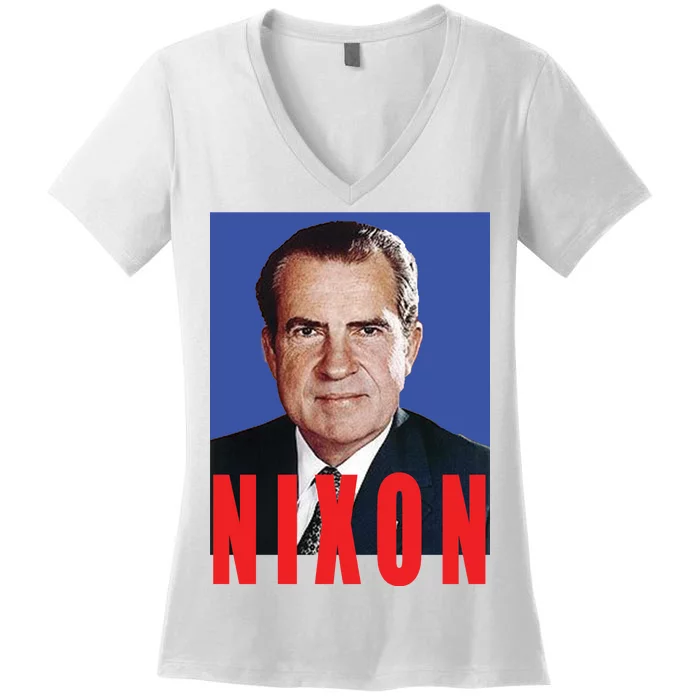 Nixon Poster Women's V-Neck T-Shirt