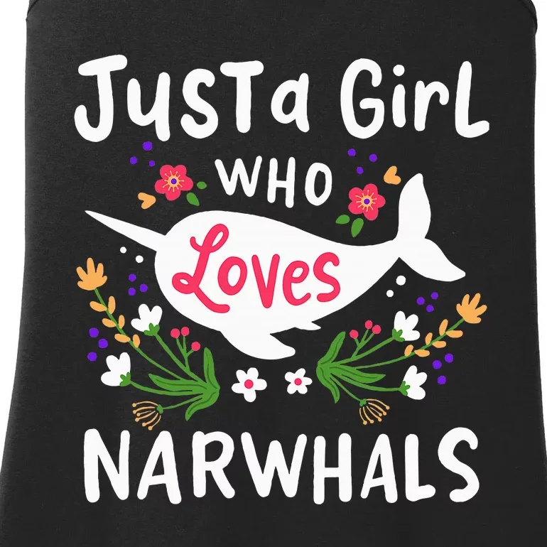 Narwhal Just A Girl Who Loves Narwhals Cute Gift Ladies Essential Tank