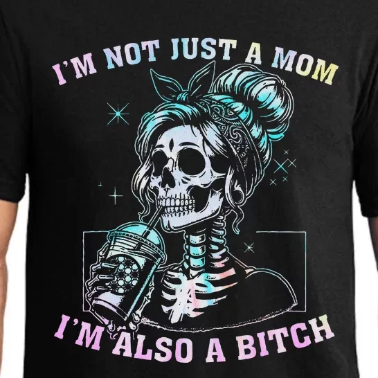 Not Just A Mom Also A Badass Skull Tie Dye Pajama Set