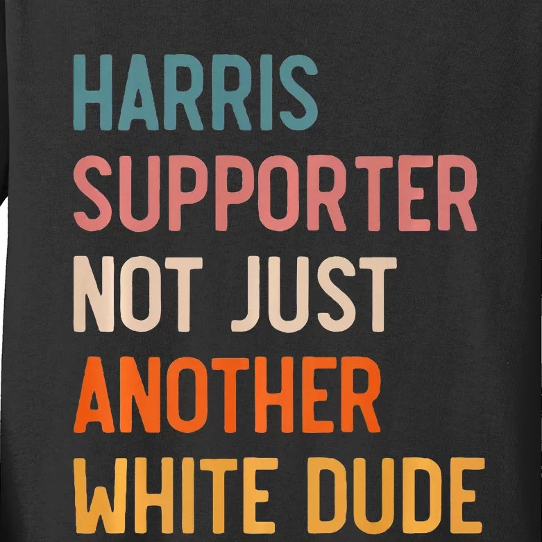 Not Just Another White Dude Comma La Kamala Harris Kids Long Sleeve Shirt