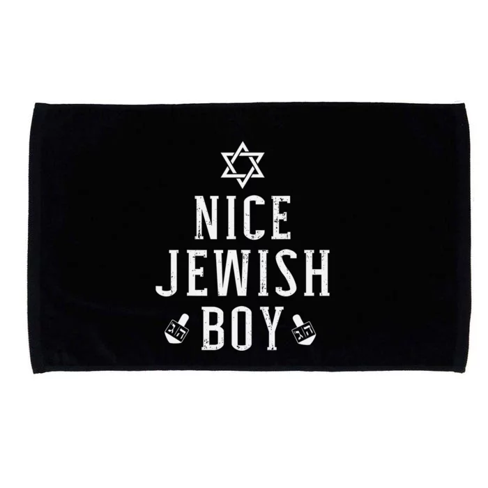 Nice Jewish Boy With Dreidel For Hanukkah Funny Menorah Microfiber Hand Towel