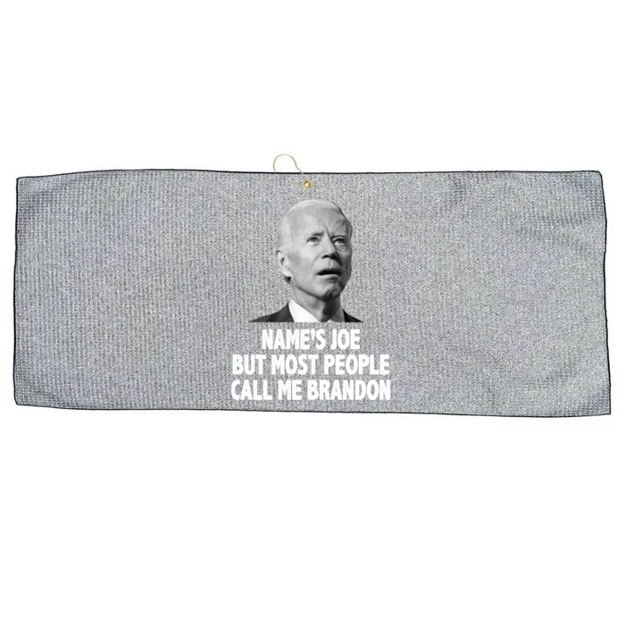 Name's Joe But Most People Call Me Brandon Large Microfiber Waffle Golf Towel