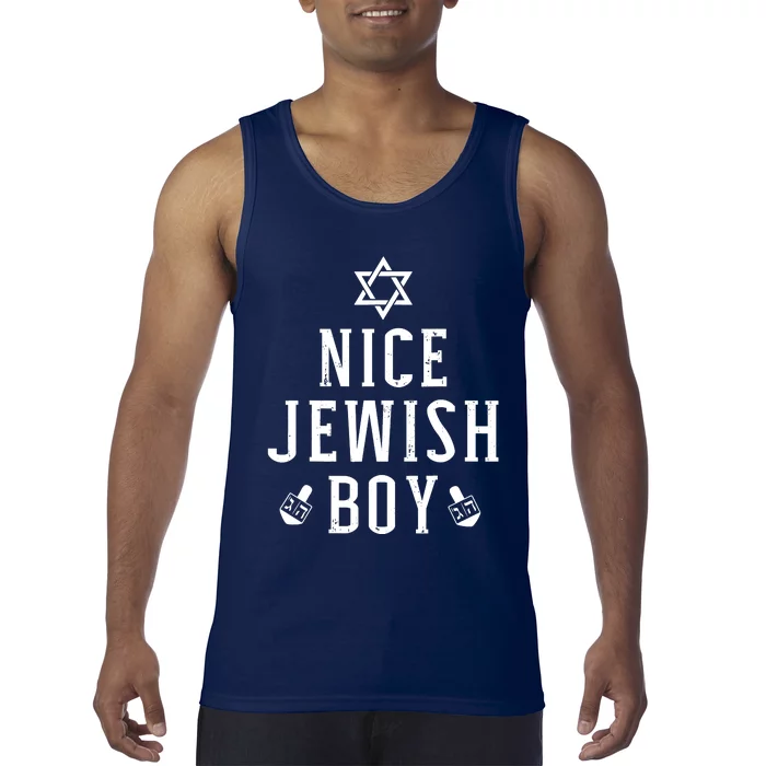 Nice Jewish Boy With Dreidel For Hanukkah Or Bar Mitzvah Tank Top