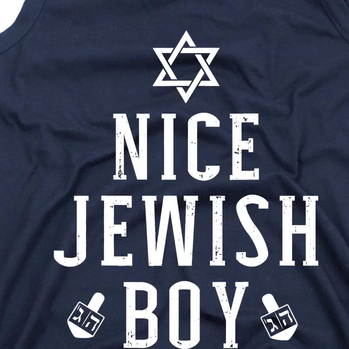 Nice Jewish Boy With Dreidel For Hanukkah Or Bar Mitzvah Tank Top