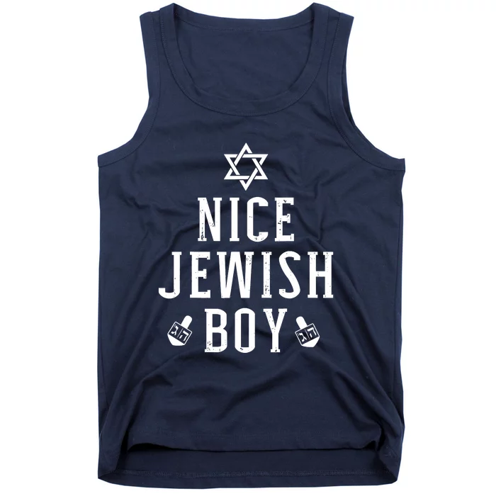 Nice Jewish Boy With Dreidel For Hanukkah Or Bar Mitzvah Tank Top