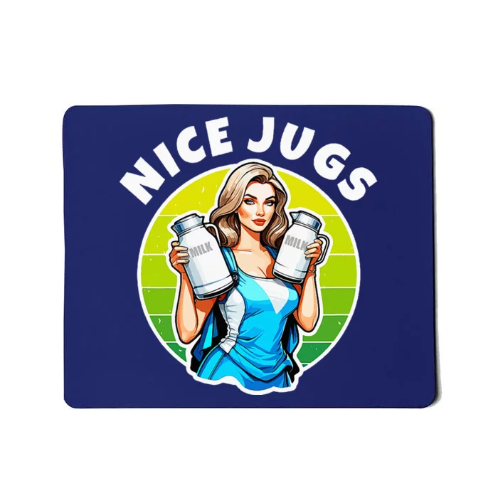 Nice Jugs. Cheerleader Milkmaid. Pitcher Holding Fun Mousepad