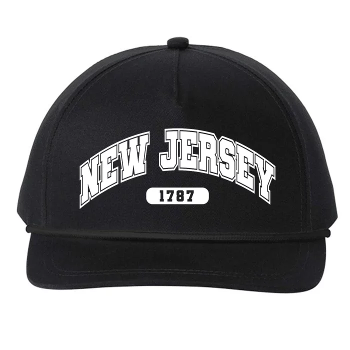 New Jersey Collegiate Style 1787 Snapback Five-Panel Rope Hat