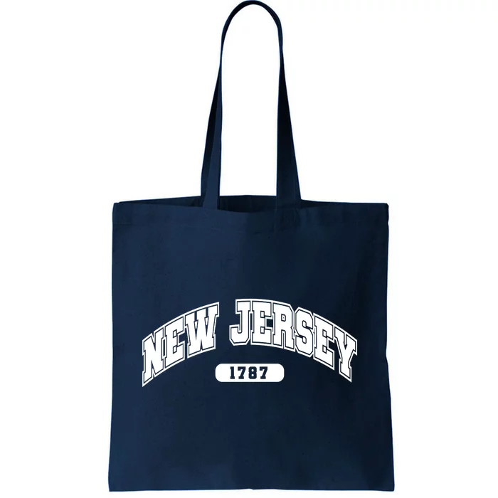 New Jersey Collegiate Style 1787 Tote Bag