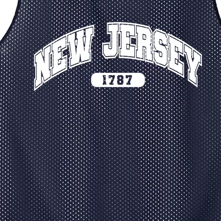 New Jersey Collegiate Style 1787 Mesh Reversible Basketball Jersey Tank