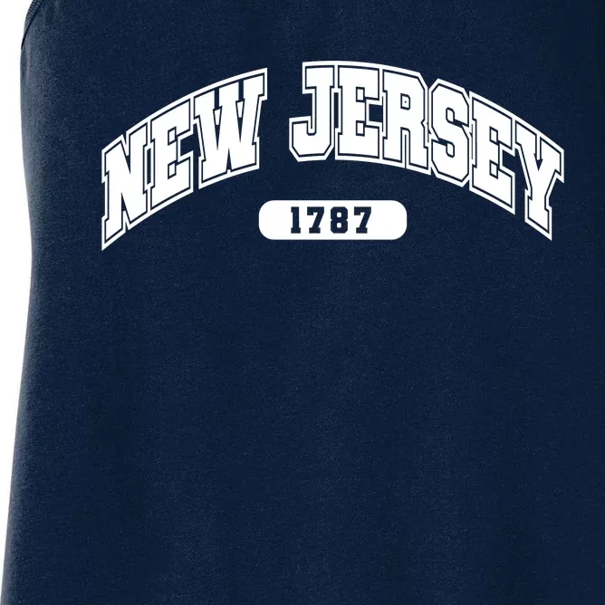 New Jersey Collegiate Style 1787 Women's Racerback Tank