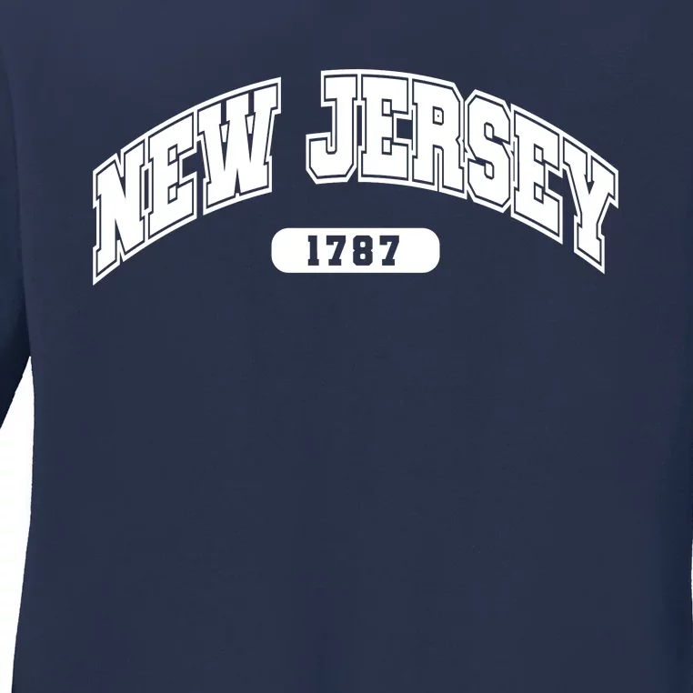 New Jersey Collegiate Style 1787 Ladies Long Sleeve Shirt