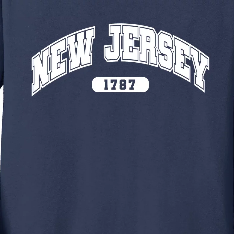 New Jersey Collegiate Style 1787 Kids Long Sleeve Shirt