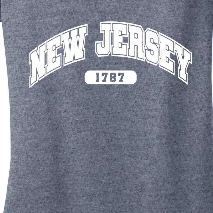 New Jersey Collegiate Style 1787 Women's V-Neck T-Shirt