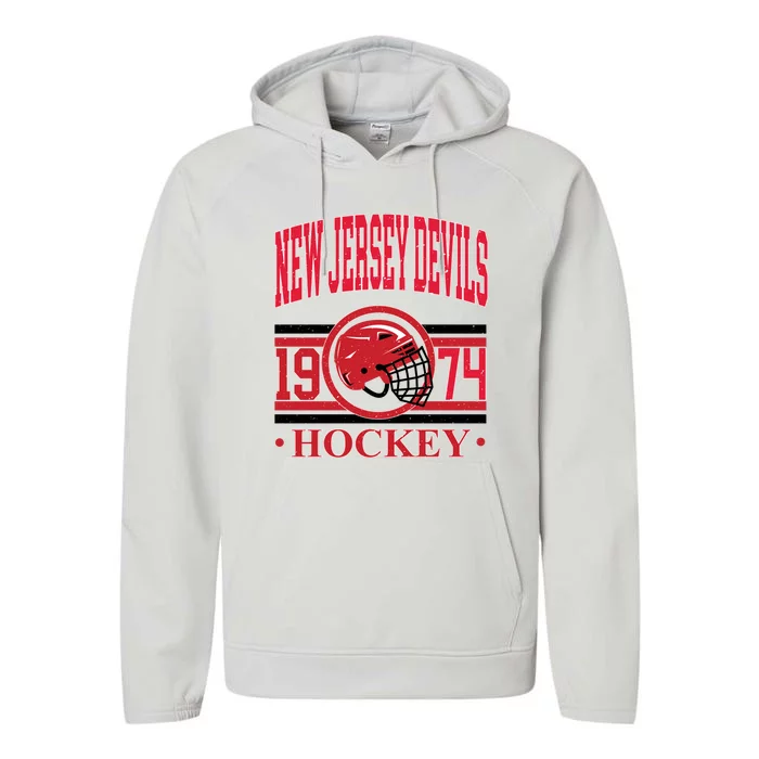 New Jersey Devils Hockey Team Supporter Performance Fleece Hoodie