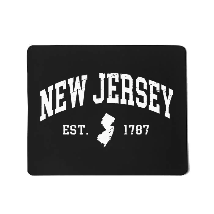 New Jersey Est 1787 Distressed Worn Mousepad