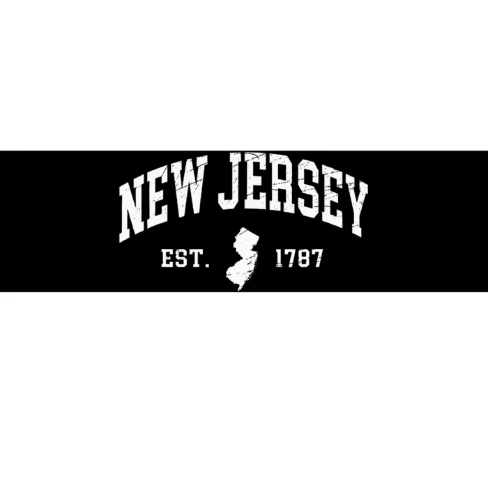 New Jersey Est. 1787 Distressed Worn Design Classic Bumper Sticker