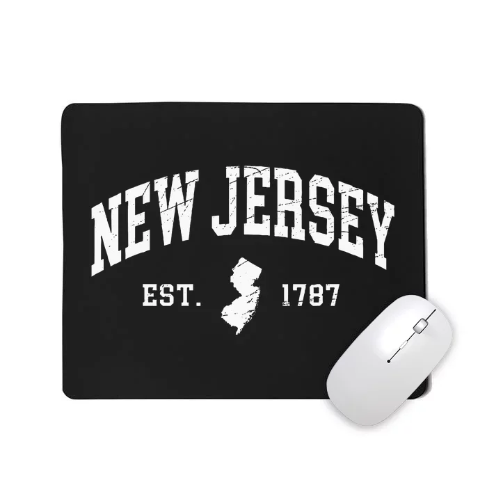 New Jersey Est. 1787 Distressed Worn Design Classic Mousepad