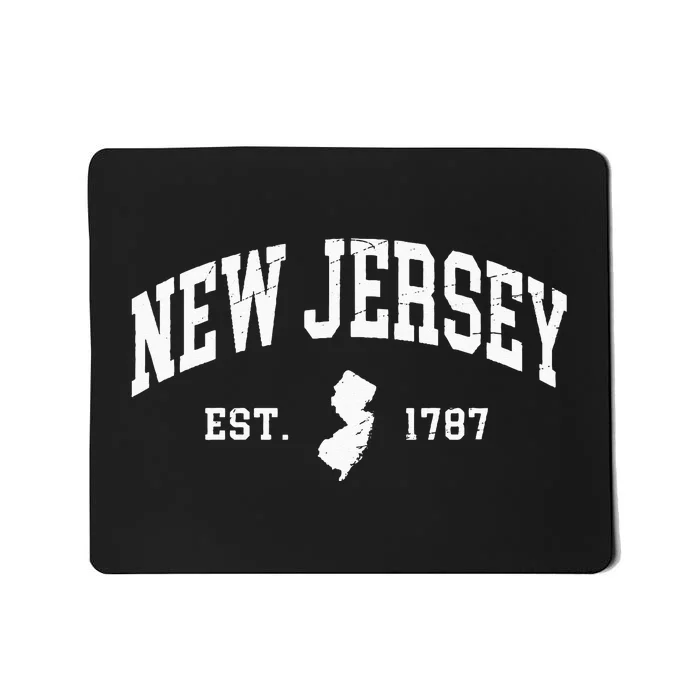 New Jersey Est 1787 Distressed Worn Design Classic Mousepad