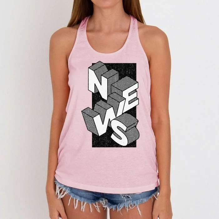 News Journalist Enthusiast Women's Knotted Racerback Tank