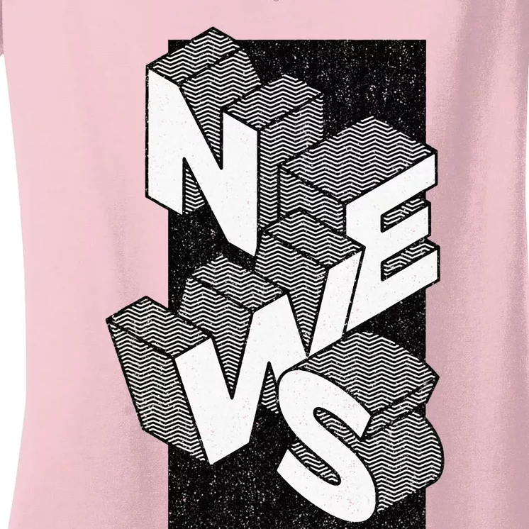 News Journalist Enthusiast Women's V-Neck T-Shirt