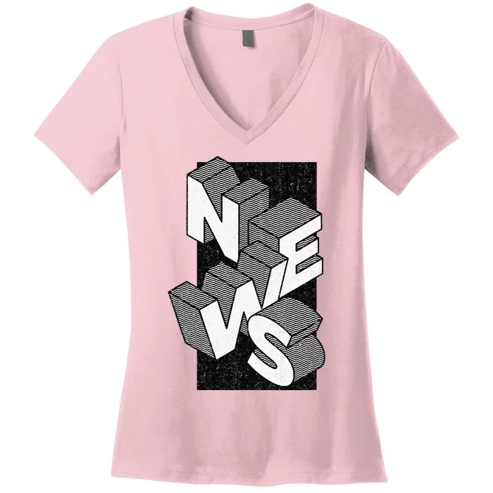 News Journalist Enthusiast Women's V-Neck T-Shirt