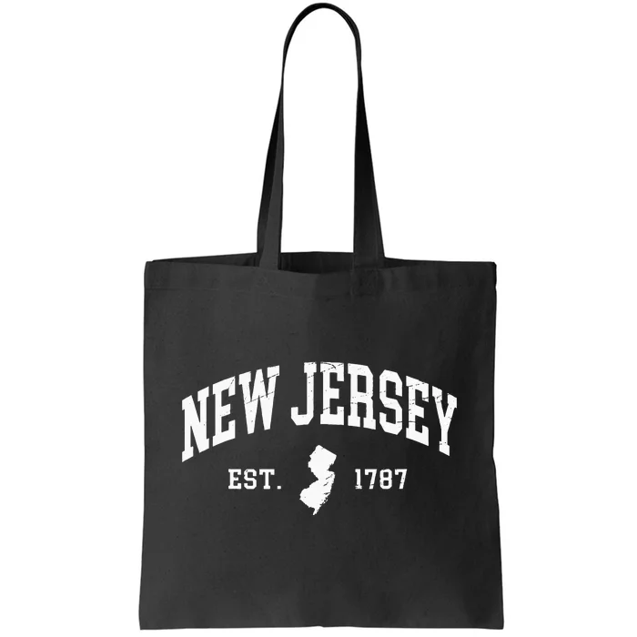 New Jersey Est 1787 Distressed Worn Tote Bag