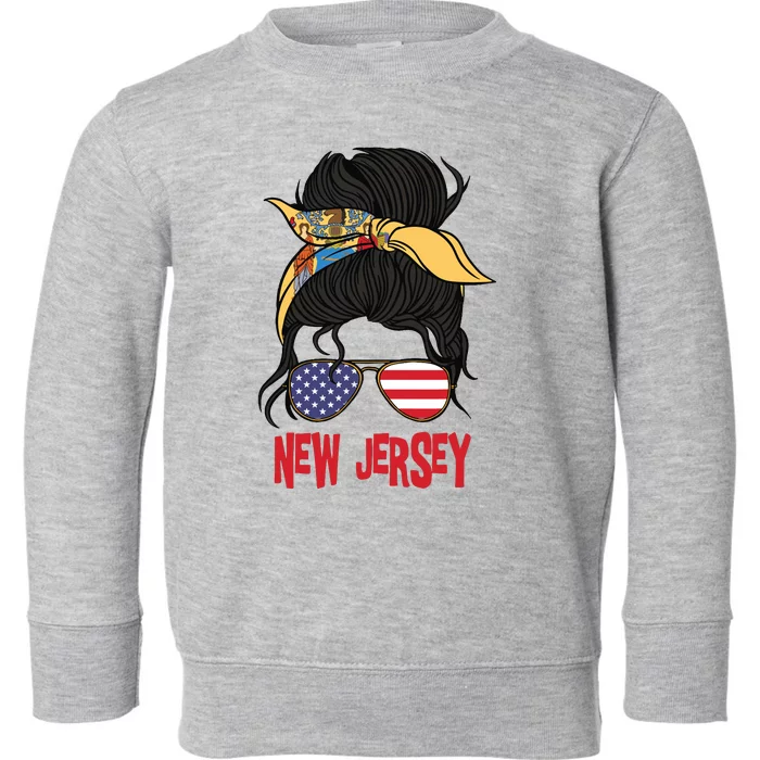 New Jersey For Girl New Jersey Proud State Flag For Women Toddler Sweatshirt