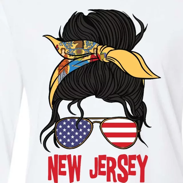 New Jersey For Girl New Jersey Proud State Flag For Women Womens Cotton Relaxed Long Sleeve T-Shirt