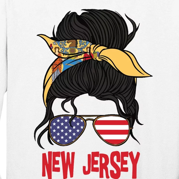 New Jersey For Girl New Jersey Proud State Flag For Women Long Sleeve Shirt