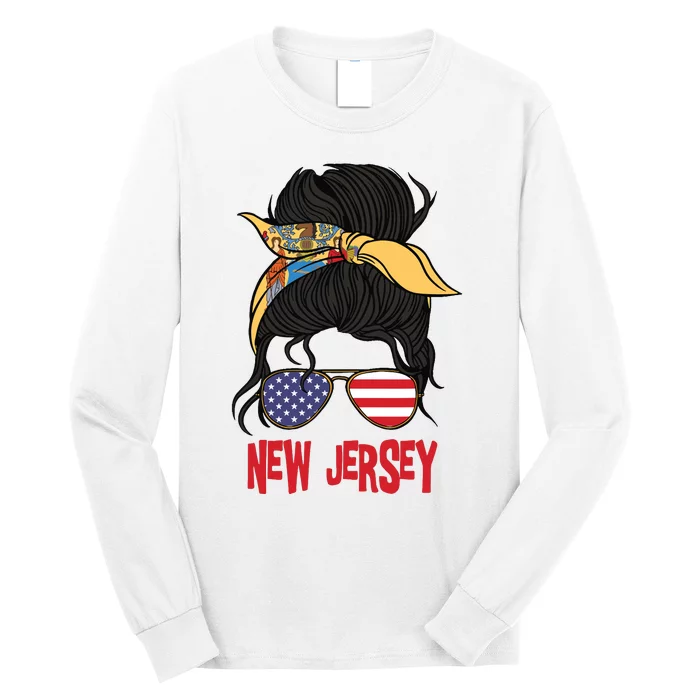 New Jersey For Girl New Jersey Proud State Flag For Women Long Sleeve Shirt