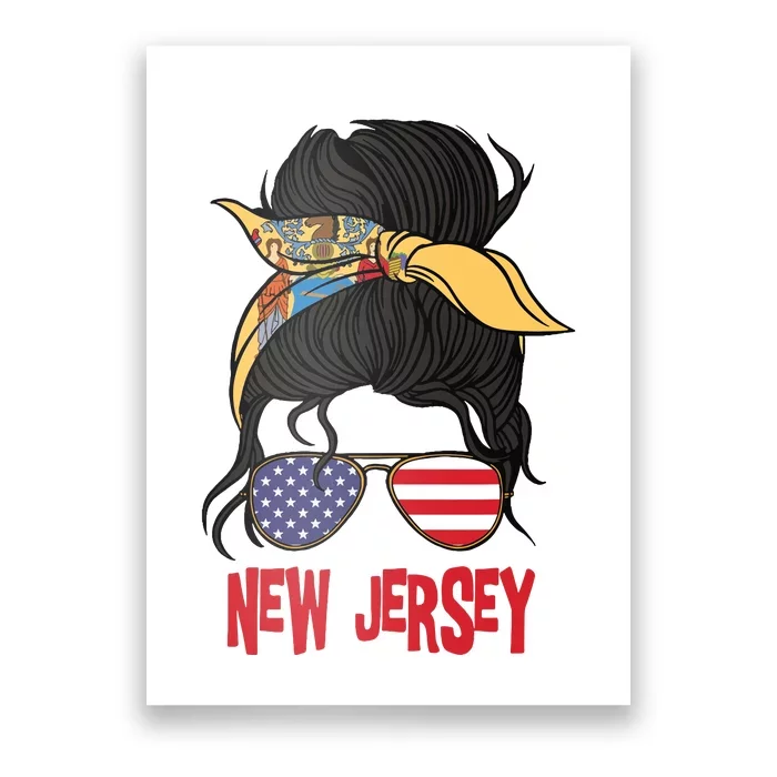 New Jersey For Girl New Jersey Proud State Flag For Women Poster