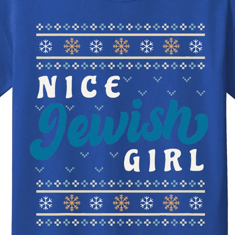 Nice Jewish Funny Ugly Hanukkah Sweater Kids T-Shirt