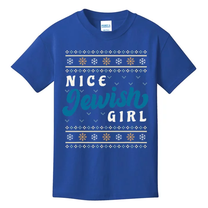 Nice Jewish Funny Ugly Hanukkah Sweater Kids T-Shirt