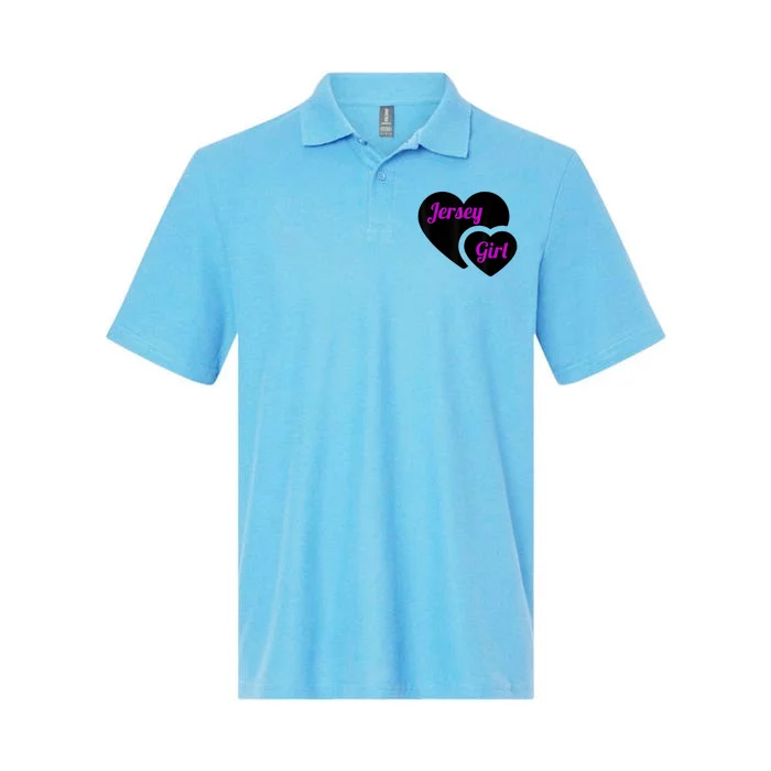 New Jersey Girl Heart The Garden State Vintage Softstyle Adult Sport Polo