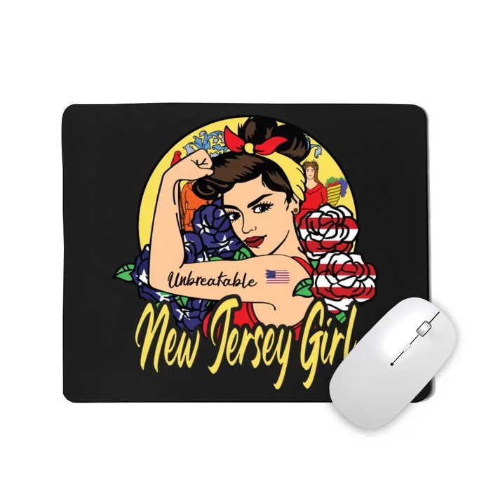 New Jersey Girl New Jersey Proud State Flag For Woman Mousepad