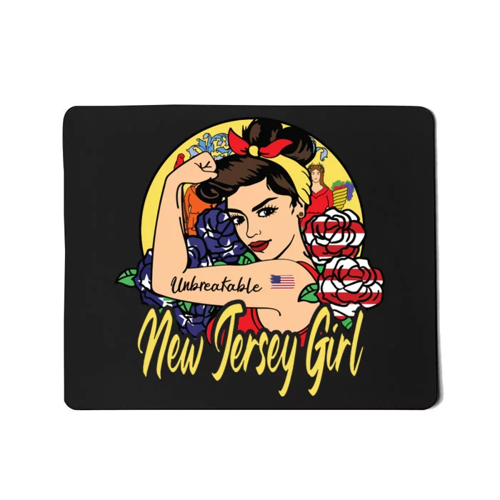 New Jersey Girl New Jersey Proud State Flag For Woman Mousepad