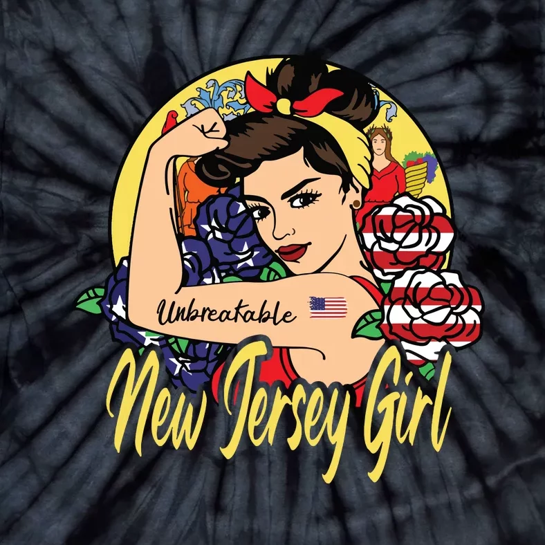 New Jersey Girl New Jersey Proud State Flag For Woman Tie-Dye T-Shirt