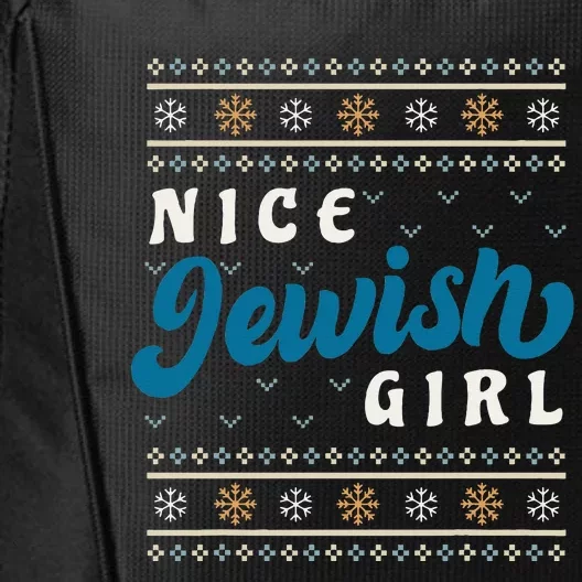 Nice Jewish Girl Funny Ugly Hanukkah Sweater City Backpack