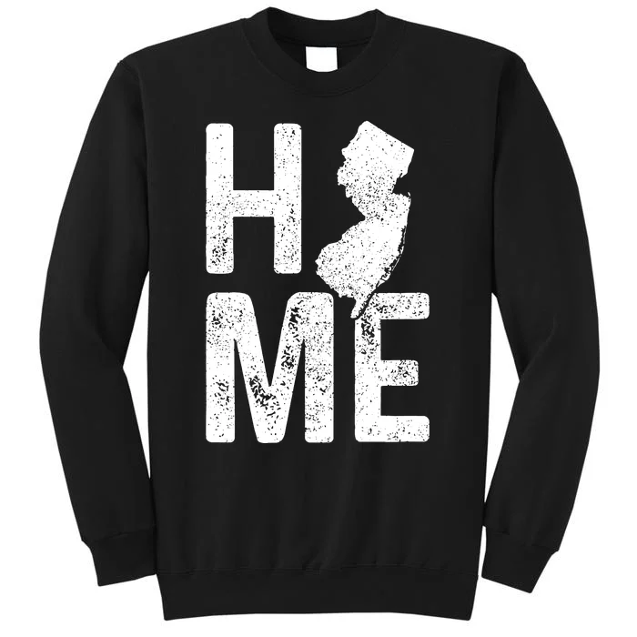 New Jersey Home Vintage State Map Pride Gift Tall Sweatshirt