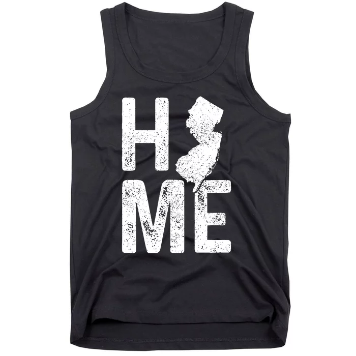 New Jersey Home Vintage State Map Pride Gift Tank Top